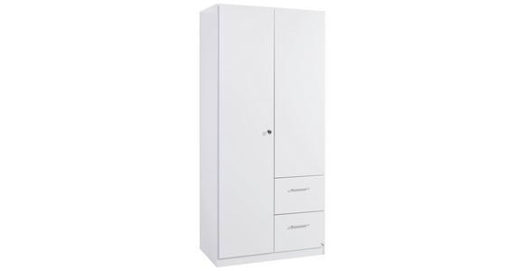 DREHTÜRENSCHRANK 2-türig Weiß  - Weiß, Basics, Holzwerkstoff (91/197/54cm) - Xora