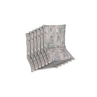 SESSELAUFLAGENSET in Grau, Beige Blätter  - Beige/Grau, Basics, Textil (50/7/100cm)