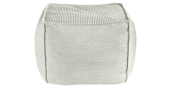 POUF Cord 66/40/66 cm  - Hellgrau, KONVENTIONELL, Textil (66/40/66cm) - Hom`in