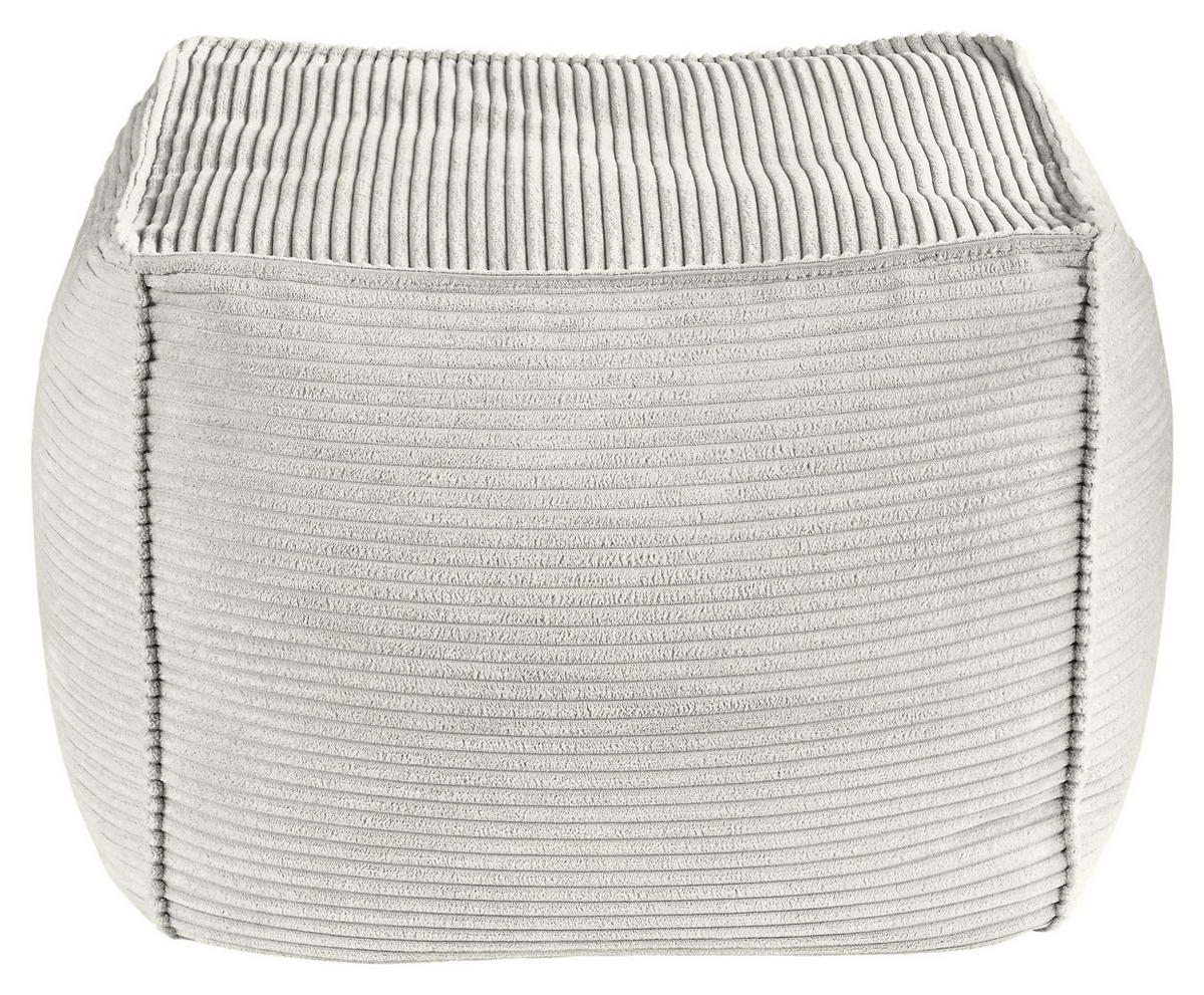 POUF in Hellgrau Textil  - Hellgrau, KONVENTIONELL, Textil (66/40/66cm) - Hom`in