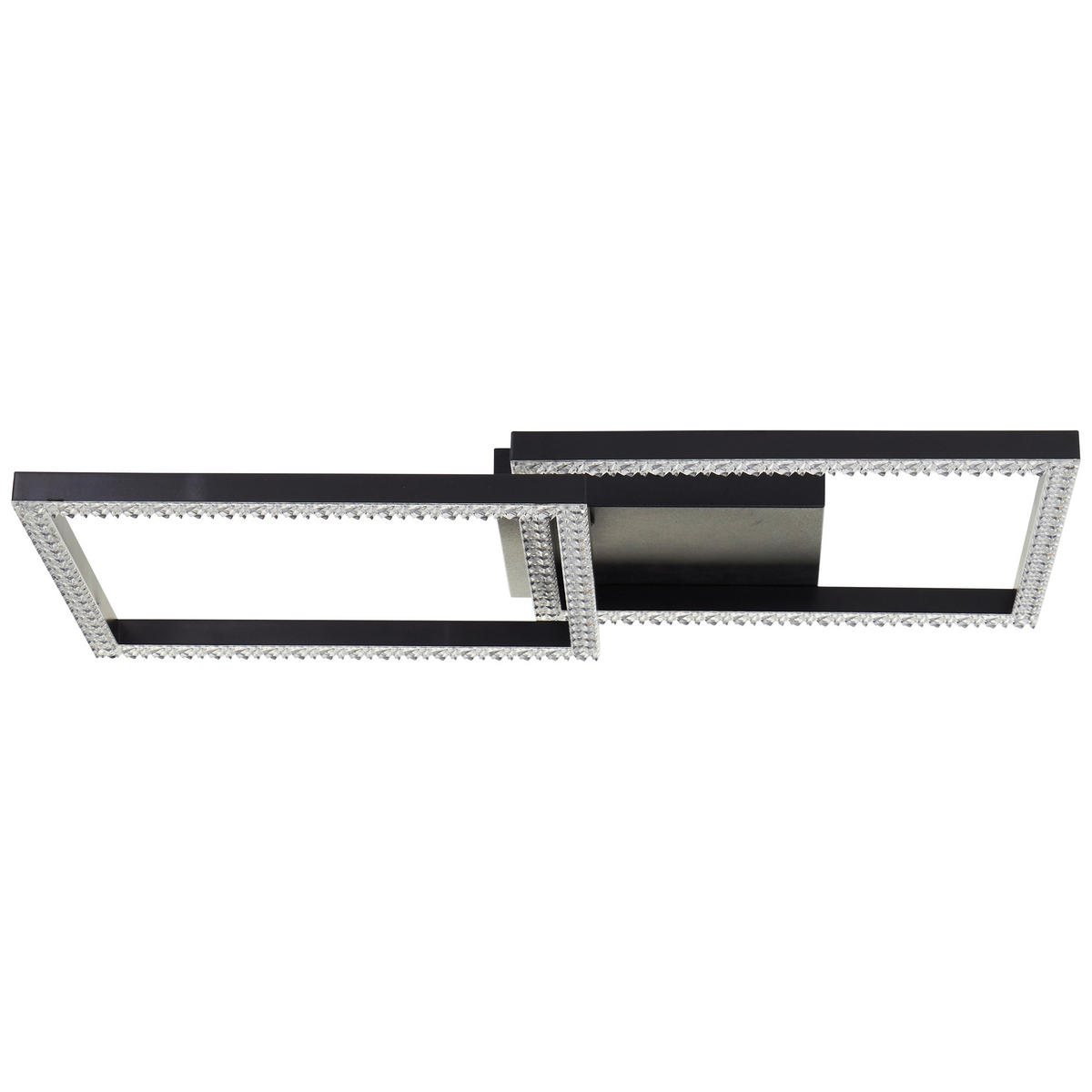 LED-DECKENLEUCHTE    41/41/7,7 cm  - Schwarz, Design, Kunststoff/Metall (41/41/7,7cm) - Brilliant