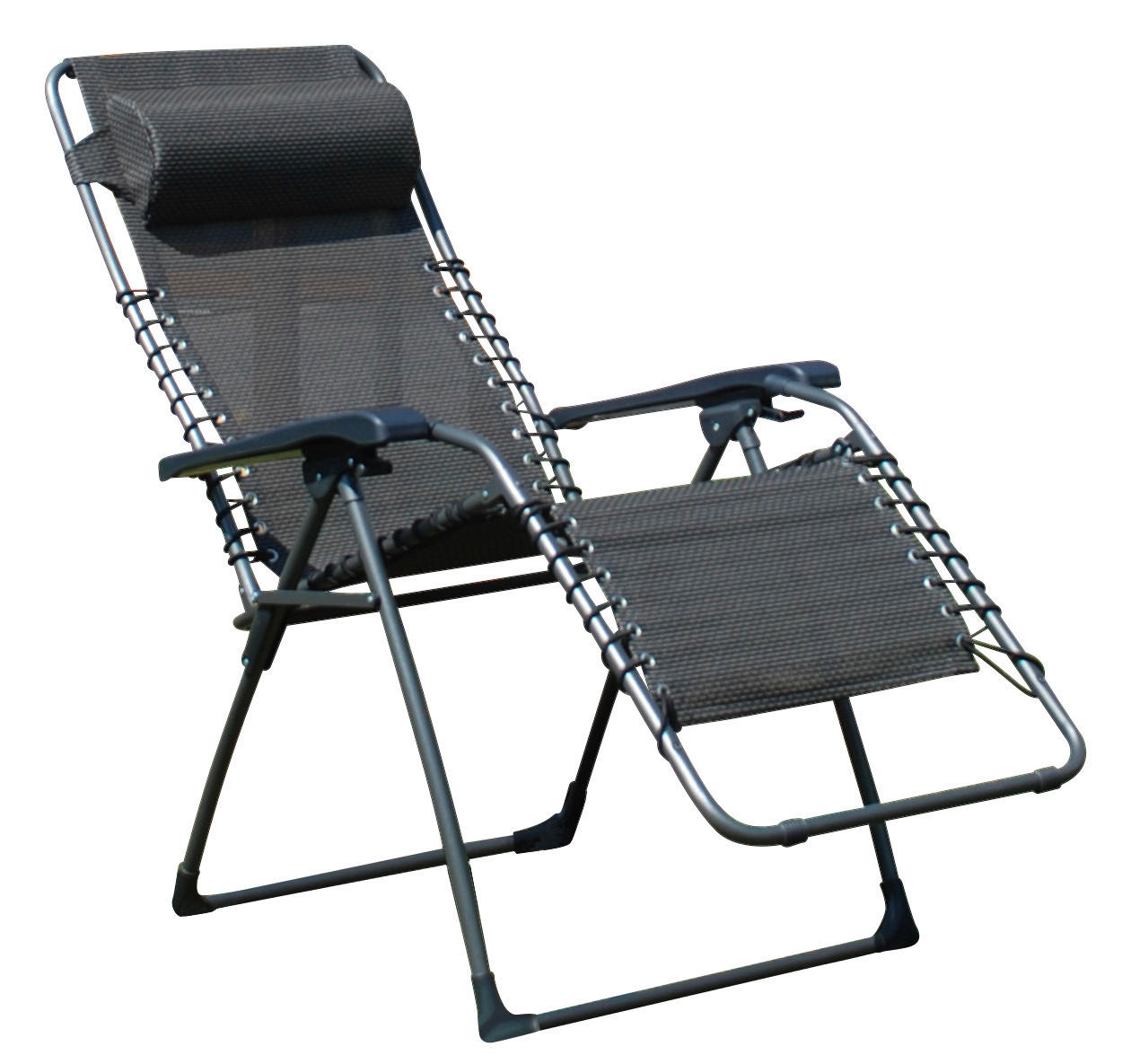GARTEN-RELAXSESSEL 67/120/67 cm  - Anthrazit, KONVENTIONELL, Kunststoff/Textil (67/120/67cm)