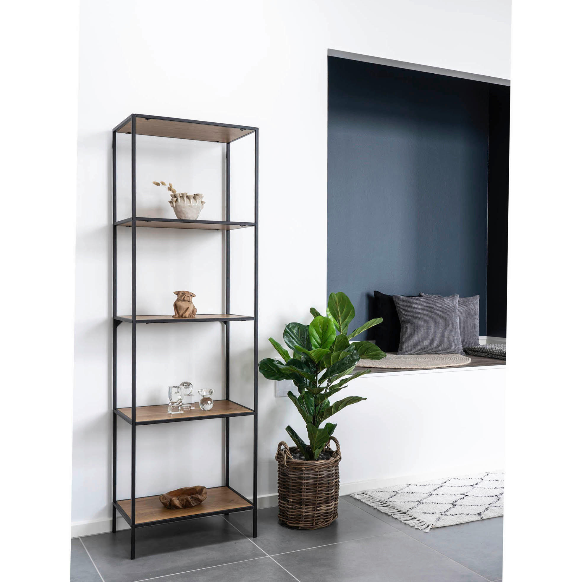 KUNSTPFLANZE 100 cm  - Schwarz/Grün, Basics, Kunststoff (100cm)
