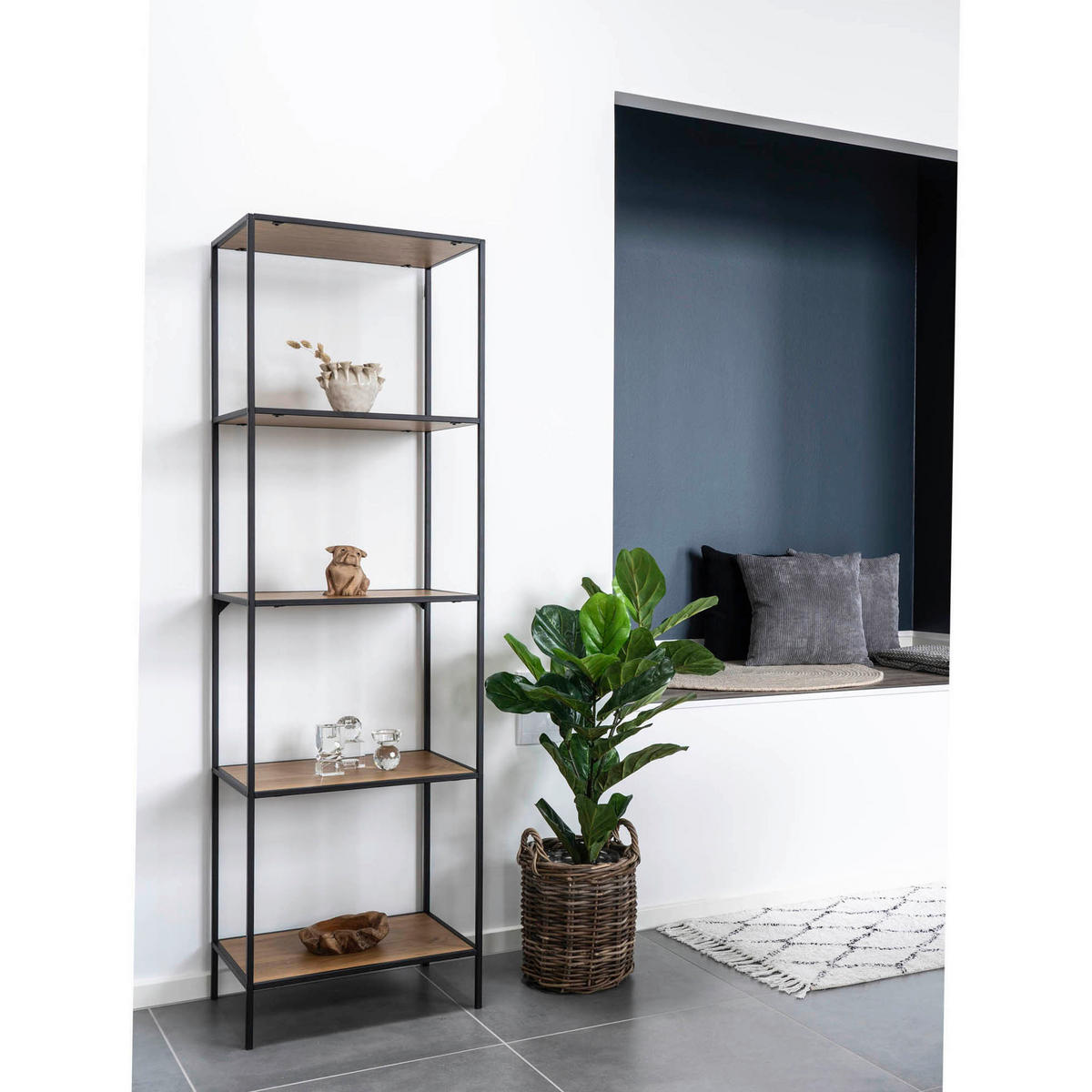 KUNSTPFLANZE 100 cm  - Schwarz/Grün, Basics, Kunststoff (100cm)