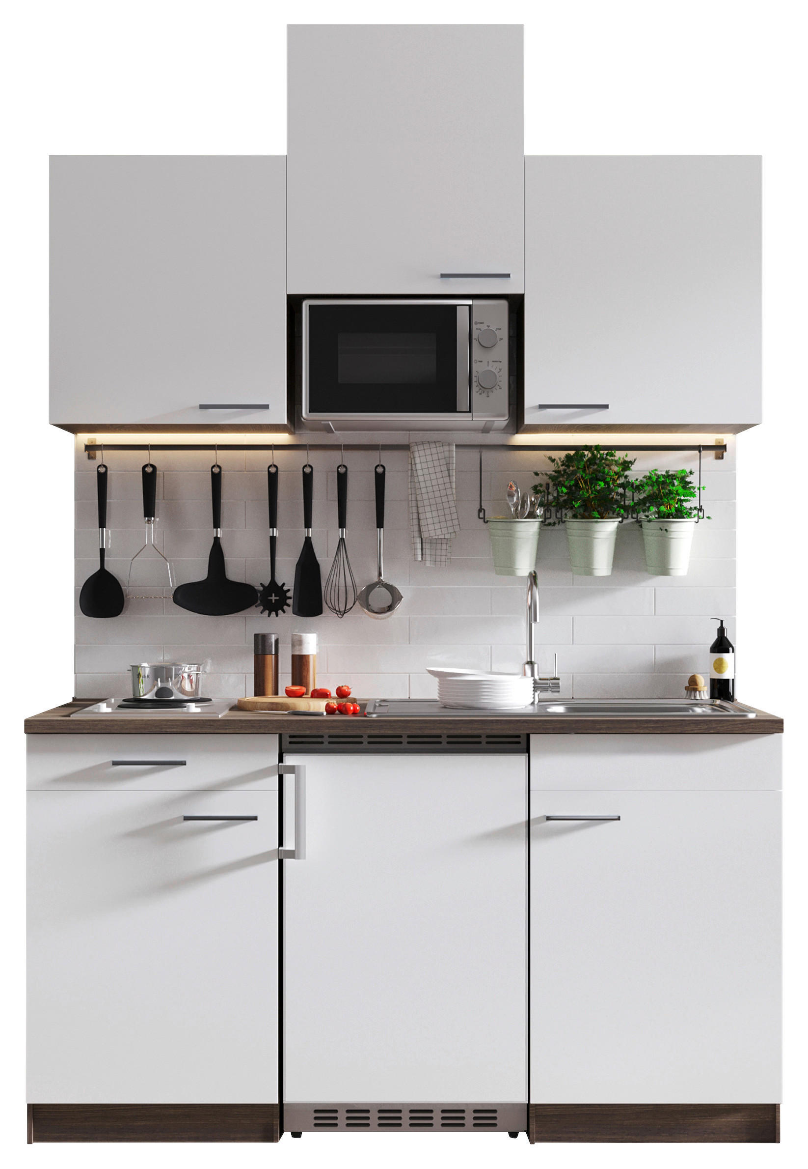 Thumbnail - Respekta Miniküche Oliver, Weiß, Kunststoff, 1 Schublade(n),1 Schublade(n) Schubladen, seitenverkehrt montierbar, nur wi...