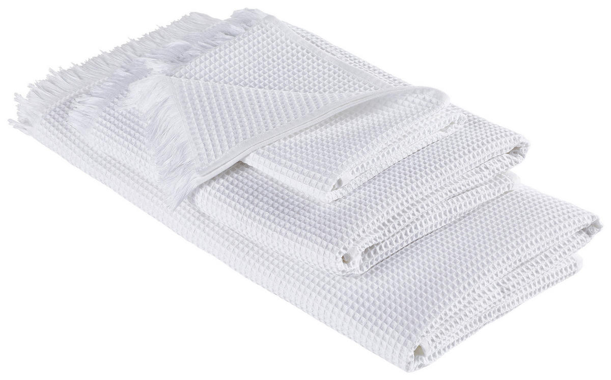 DUSCHTUCH 70/140 cm  - Hellgrau/Weiß, Basics, Textil (70/140cm) - Bio:Vio