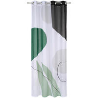 ZÁVĚS S OČKY, poloprůhledné, 140/245 cm - černá/zelená, Design, textil (140/245cm) - Esposa