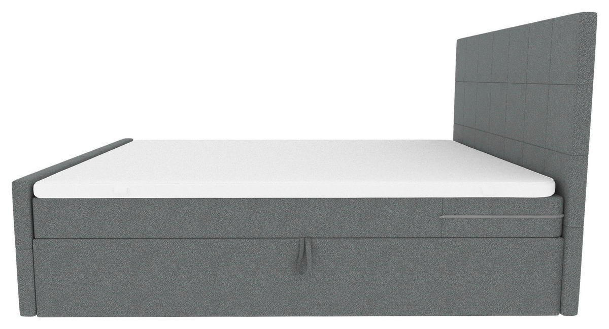BOXBETT 160/200 cm  in Grau  - Grau, KONVENTIONELL, Kunststoff/Textil (160/200cm) - Boxxx