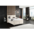 BOXSPRINGBETT 140/200 cm  in Creme  - Creme/Alufarben, KONVENTIONELL, Textil/Metall (140/200cm) - Dieter Knoll