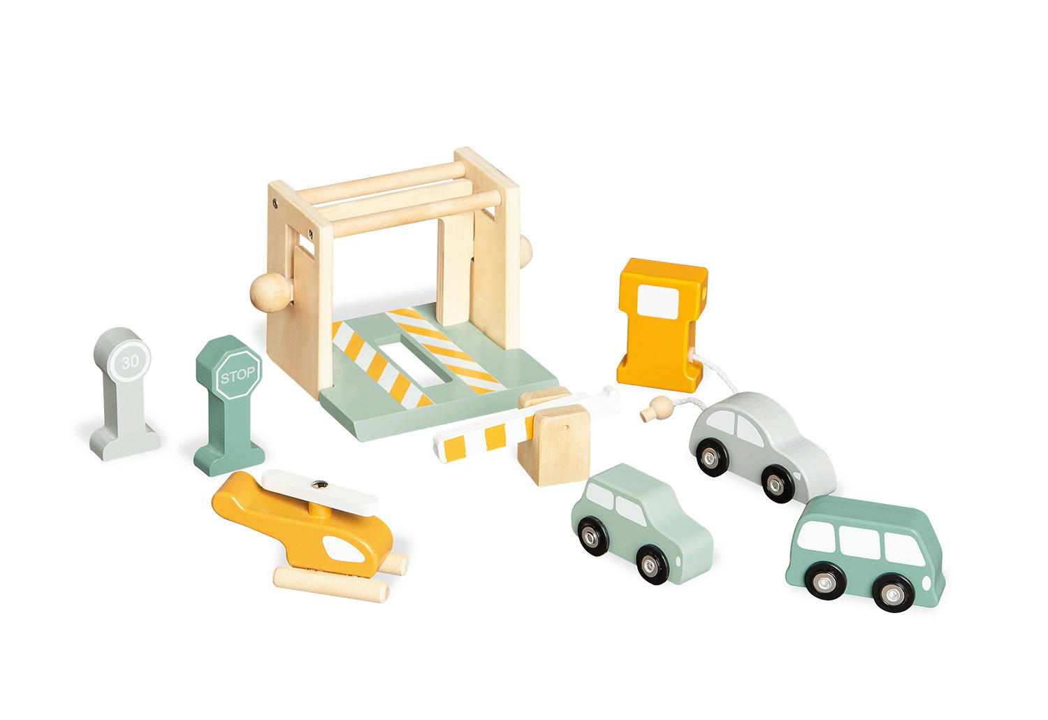 PARKGARAGE - Beige, Basics, Holz/Holzwerkstoff (57/37/40cm) - Pinolino