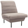 SESSEL Flachgewebe Braun, Beige    - Beige/Schwarz, Design, Textil/Metall (72/92/103cm) - LOOKS by W.Joop