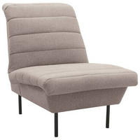 SESSEL in Flachgewebe Braun, Beige  - Beige/Schwarz, Design, Textil/Metall (72/92/103cm) - LOOKS by W.Joop