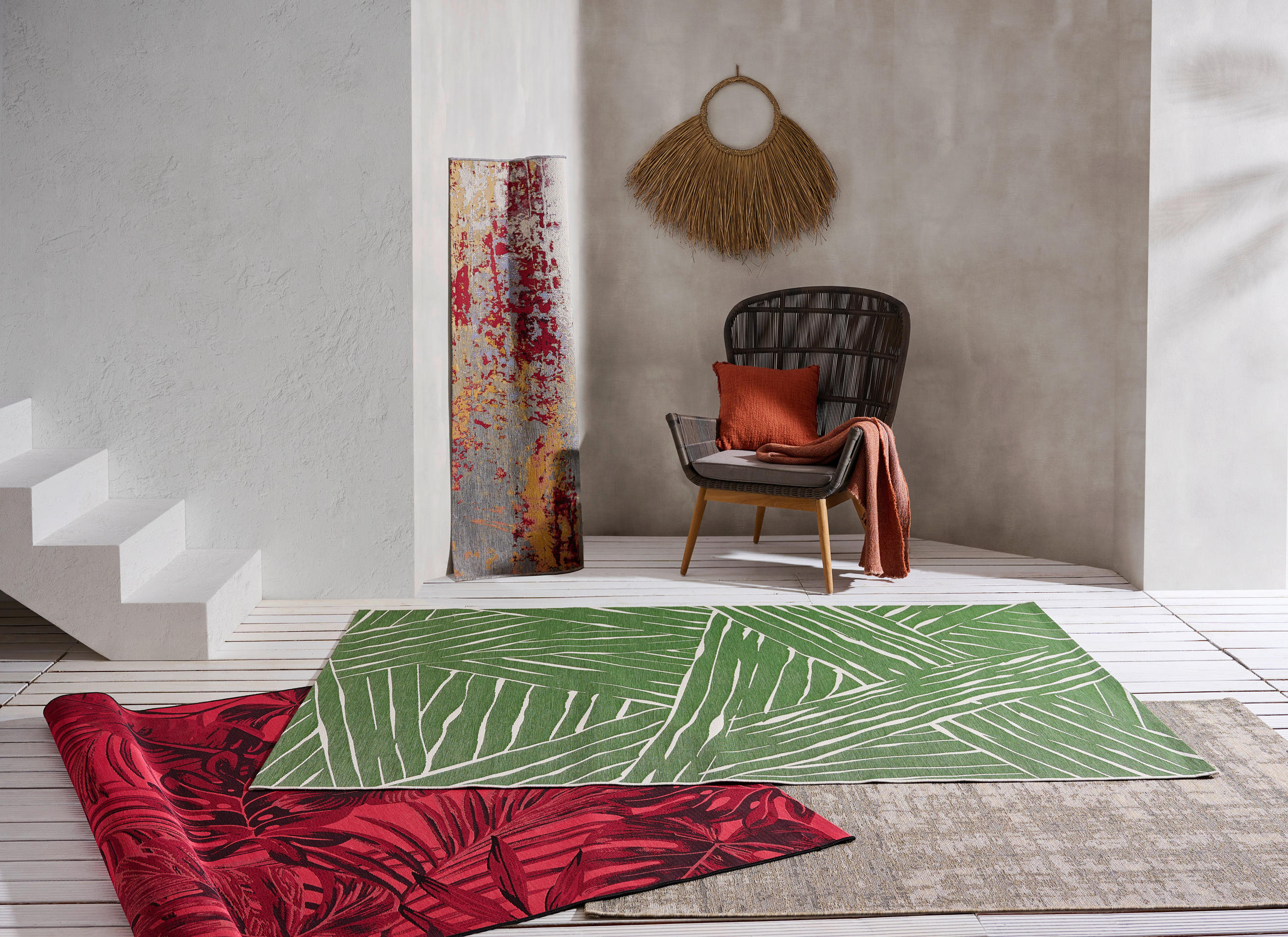 VENKOVNÍ KOBEREC, 160/230 cm, šalvějově zelená - šalvějově zelená, Trend, textil (160/230cm) - Ambia Garden