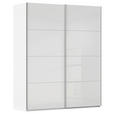 SCHWEBETÜRENSCHRANK 181/223/68 cm 2-türig Weiß  - Alufarben/Weiß, Design, Glas/Holzwerkstoff (181/223/68cm) - Xora