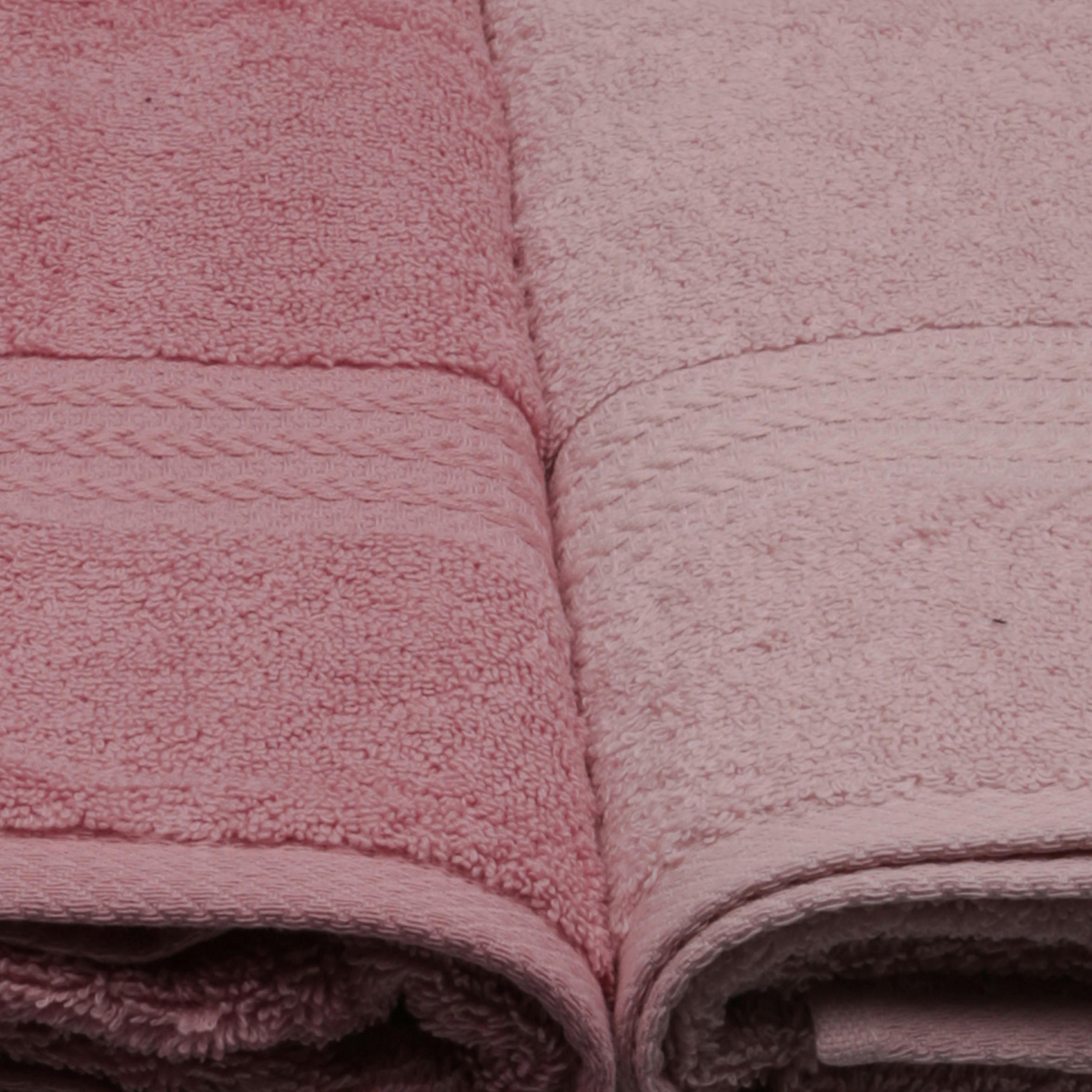 DUSCHTUCHSET Altrosa, Pink, Hellrosa 4-teilig  - Pink/Hellrosa, Basics, Textil (70/140cm)