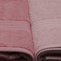 DUSCHTUCHSET Altrosa, Pink, Hellrosa 4-teilig  - Pink/Hellrosa, Basics, Textil (70/140cm)