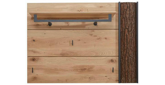 GARDEROBENPANEEL 117,5/86,5/35 cm  - Eichefarben/Anthrazit, Design, Holz/Metall (117,5/86,5/35cm) - Valnatura