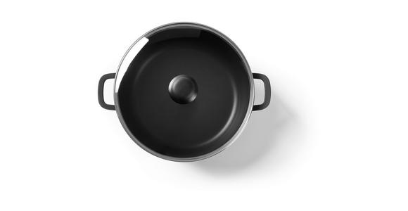 KOCHTOPF 6,2 L - Klar/Schwarz, Basics, Glas/Metall (28/12,5cm) - Homeware Profession.
