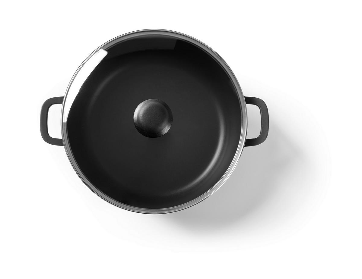 KOCHTOPF 6,2 l  - Klar/Schwarz, Basics, Glas/Metall (28/12,5cm) - Homeware Profession.