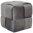 HOCKER in Textil Dunkelgrau  - Dunkelgrau, Trend, Textil (42/43/42cm) - Xora