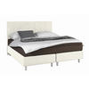 BOXSPRINGBETT 180/200 cm,  in Beige, Matratze, Topper, H2 = mittel  - Beige/Alufarben, Design, Holz (180/200cm) - Livetastic