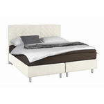 BOXSPRINGBETT 180/200 cm  in Beige  - Beige/Alufarben, Design, Holz (180/200cm) - Carryhome