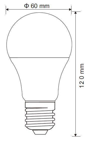 Bec LED - opal, Basics, plastic (6/10,5cm)