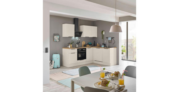 ECKKÜCHE 220/175 cm  in Kaschmir  - Kaschmir/Schwarz, Basics, Holzwerkstoff/Metall (220/175cm) - Xora