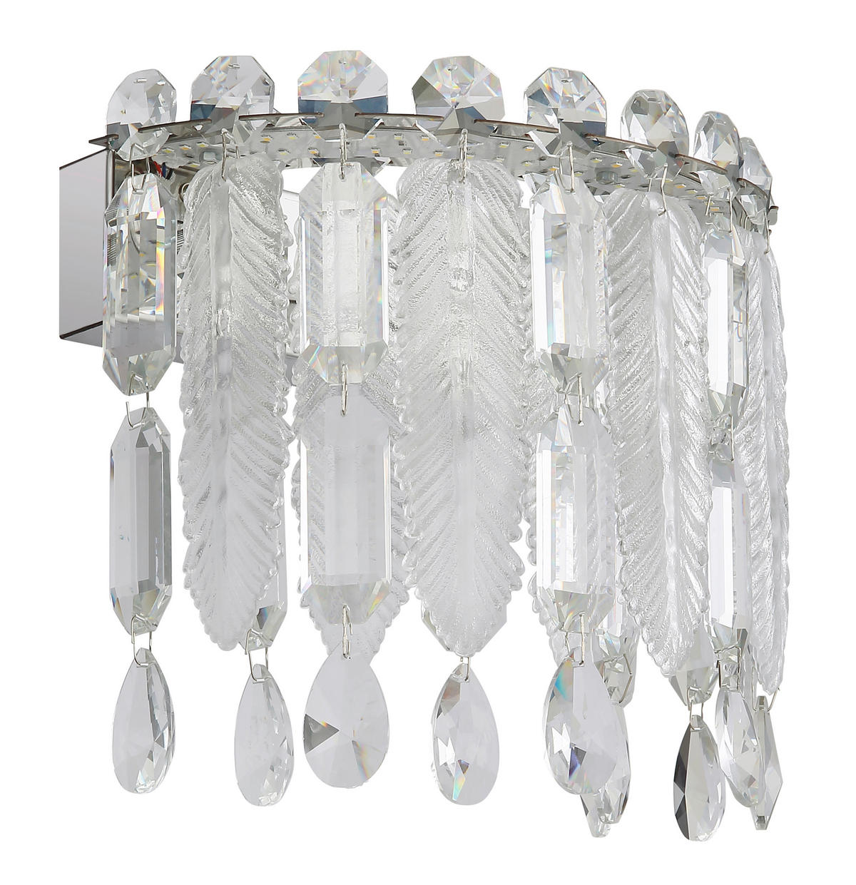 LED VÄGGLAMPA 28/17/24,5 cm   - klar/kromfärg, Klassisk, metall/glas (28/17/24,5cm) - Globo