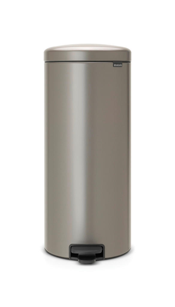 KOŠ ZA SMETI - platinaste barve, Basics, kovina/umetna masa (29.3/67.9/38cm) - Brabantia