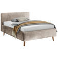 POLSTERBETT 140/200 cm  in Beige  - Eichefarben/Beige, Design, Holz/Textil (140/200cm) - Xora