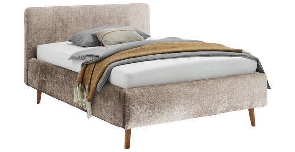 POLSTERBETT 140/200 cm  in Beige  - Eichefarben/Beige, Design, Holz/Textil (140/200cm) - Xora