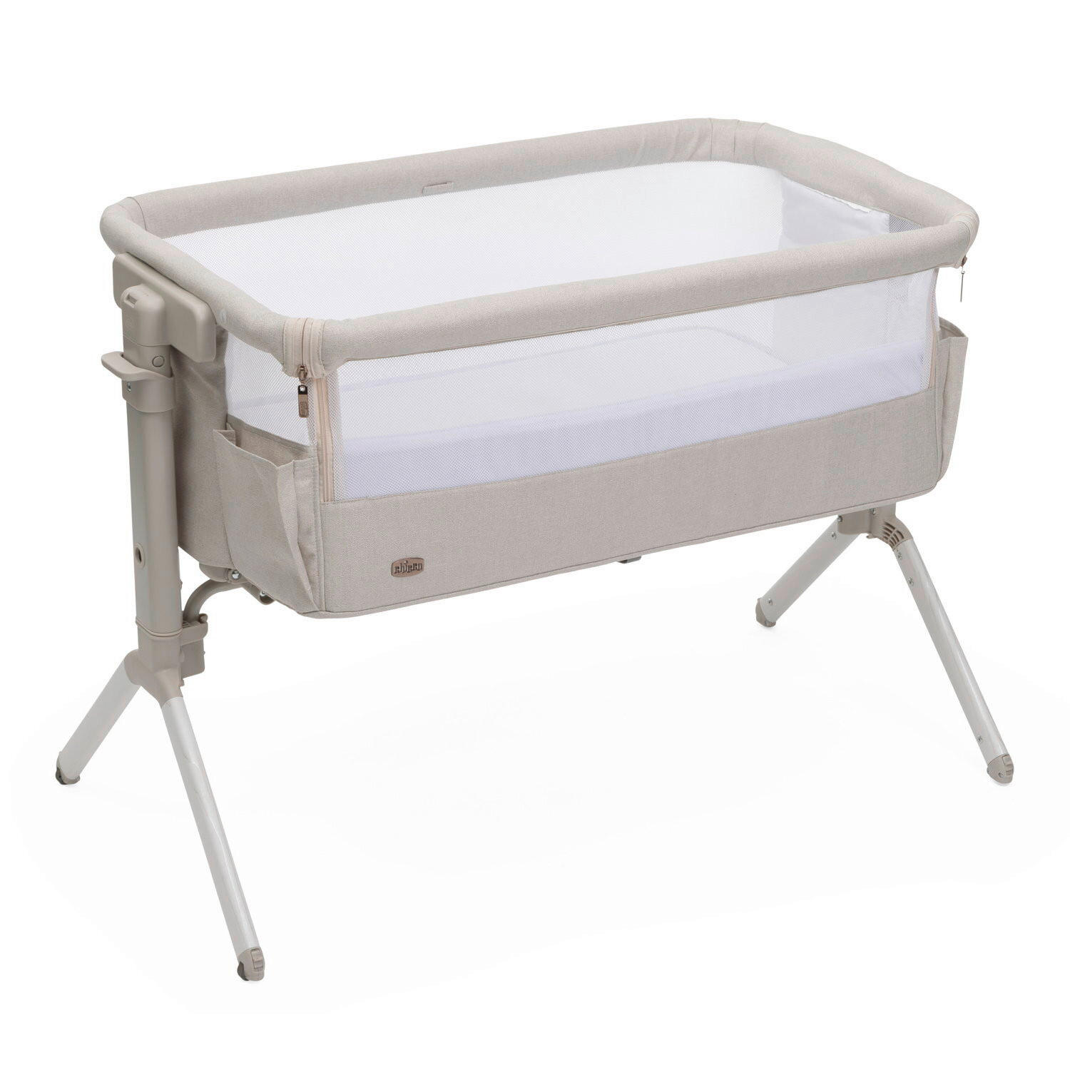 BEISTELLBETT Next2Me Armonia  - Beige, Basics, Textil/Metall (99/69/83/55,5cm) - Chicco