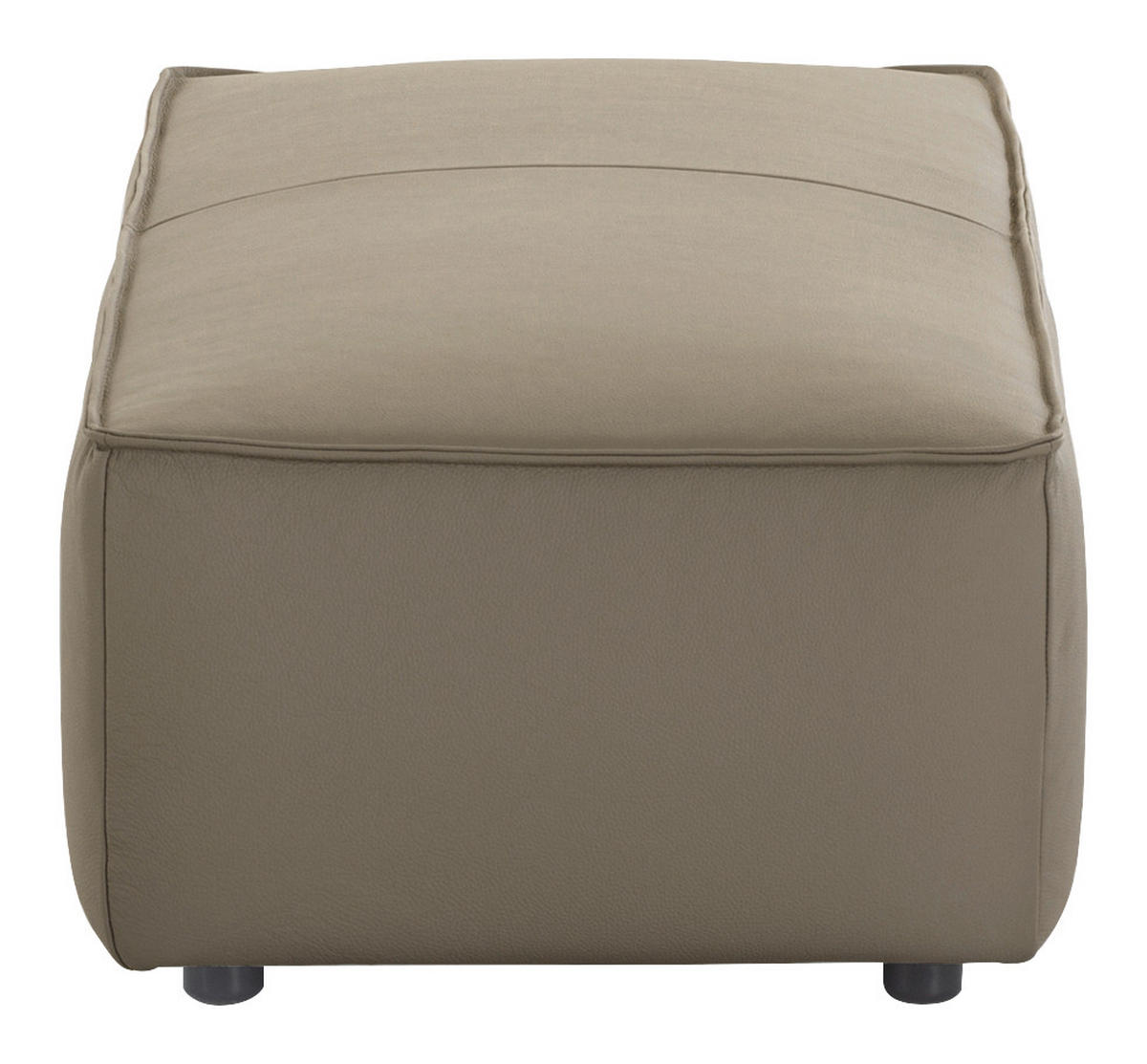 HOCKER in Leder Grau  - Schwarz/Grau, Modern, Leder/Kunststoff (120/39/60cm) - W.Schillig