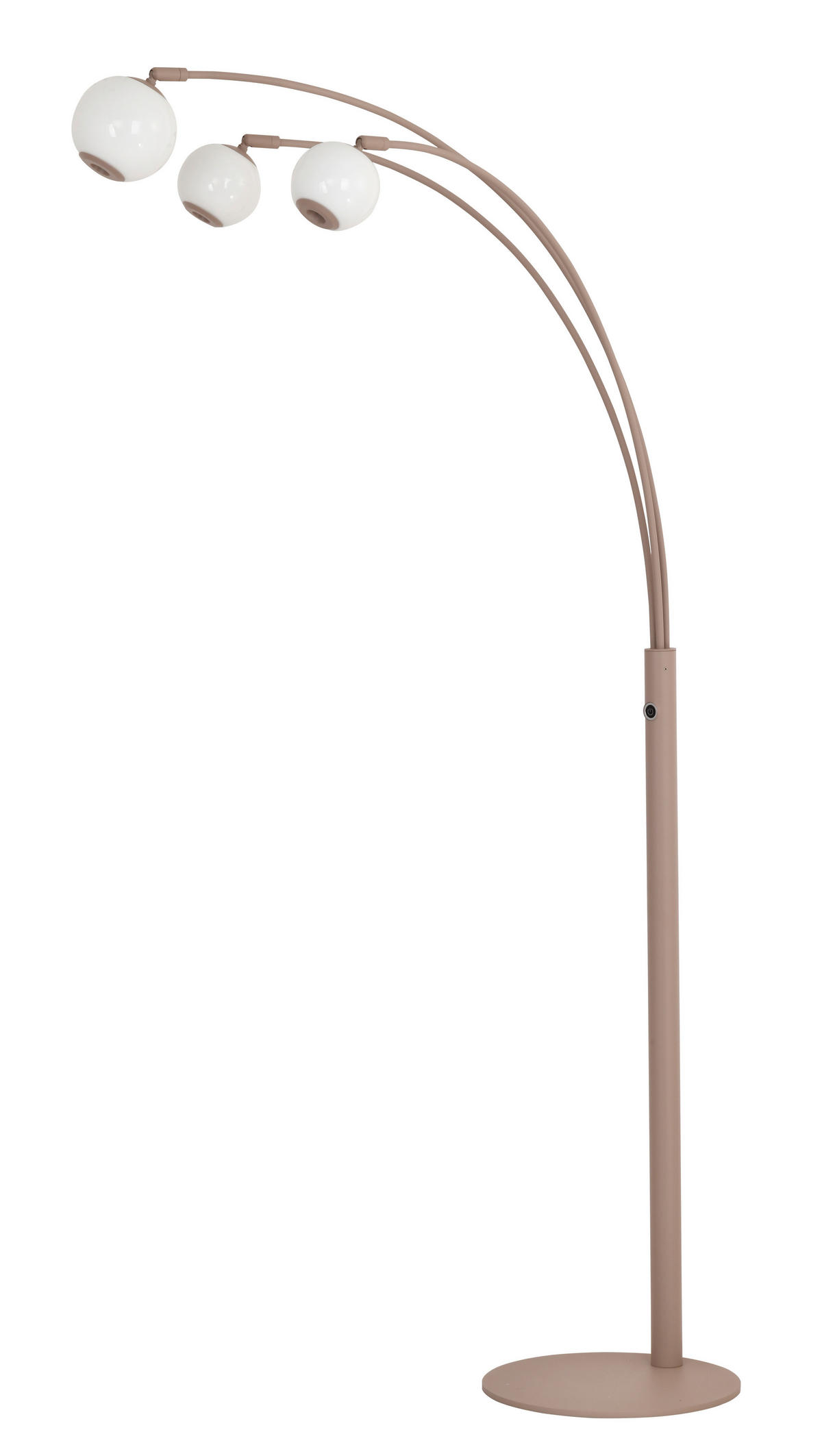 LED-STEHLEUCHTE Luberon 87,5/162,5/52 cm  - Sandfarben/Schwarzchrom, Design, Glas/Kunststoff (87,5/162,5/52cm)