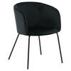 STOL järn sammet  - svart, Klassisk, metall/trä (55/78/55cm) - Livetastic
