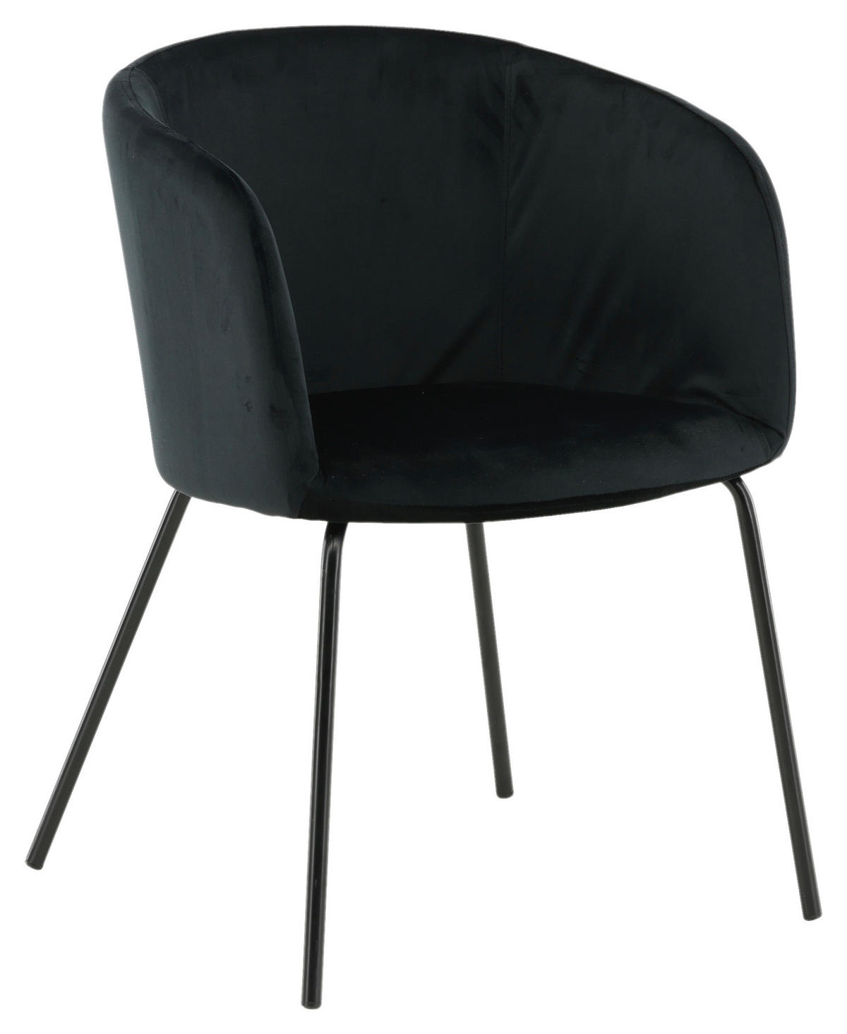 STOL järn sammet  - svart, Klassisk, metall/trä (55/78/55cm) - Livetastic