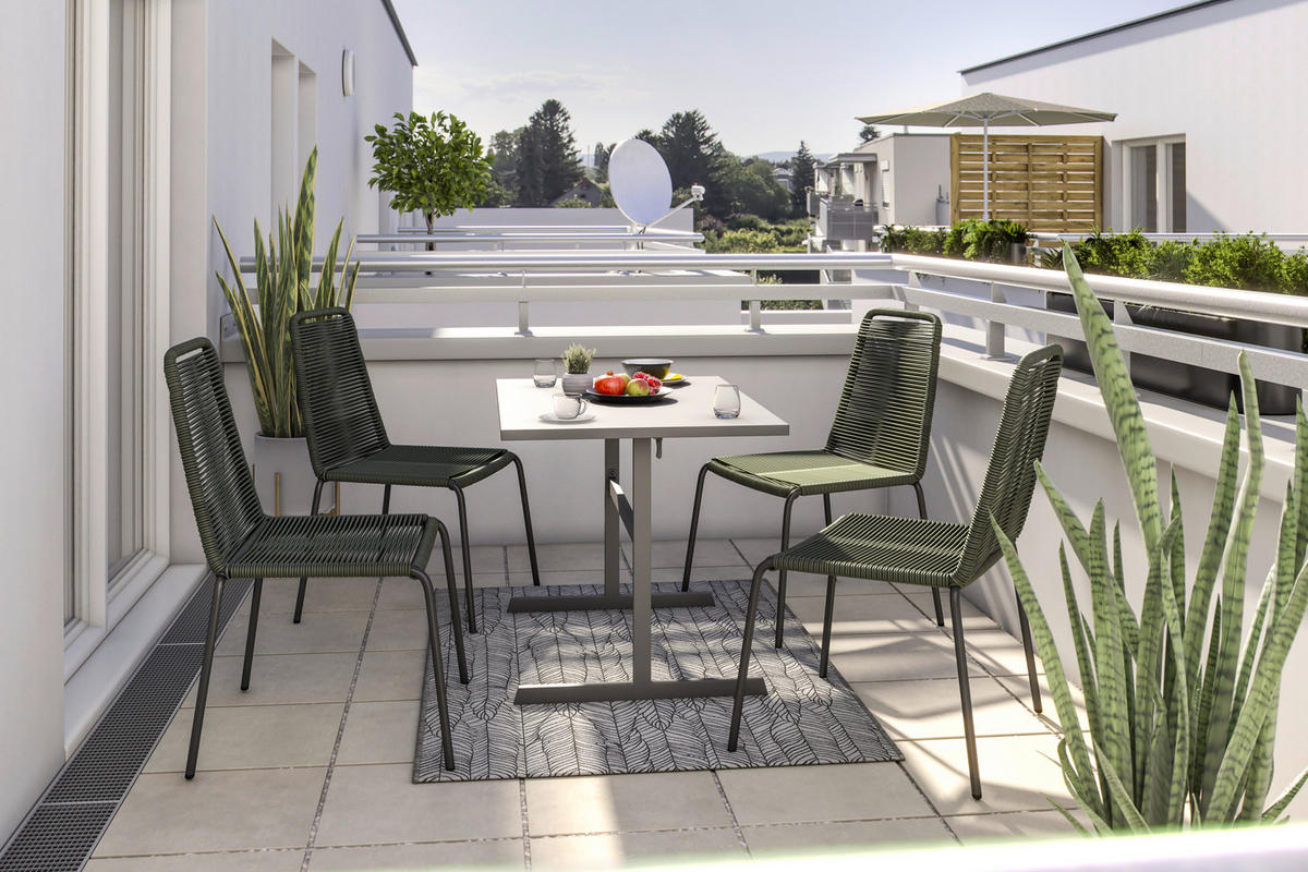 KERTI ASZTAL 120/80/74 cm   - antracit, Modern, fém (120/80/74cm) - Ambia Garden
