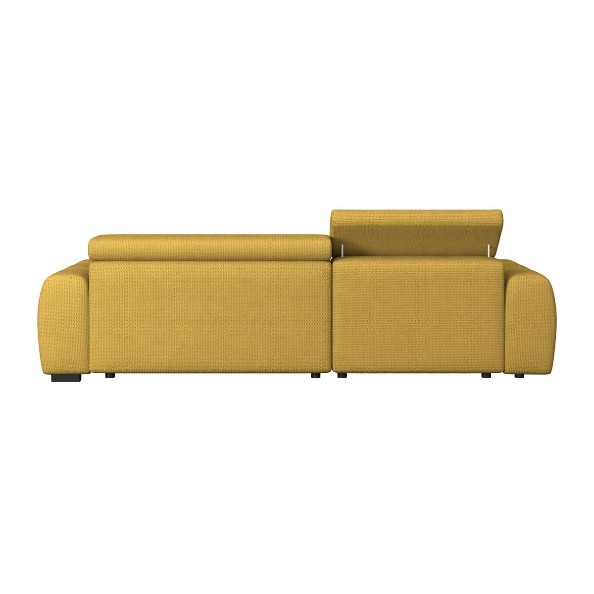 ECKSOFA Senfgelb Webstoff  - Senfgelb/Schwarz, Trend, Kunststoff/Textil (168/285cm) - Livetastic