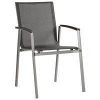 STAPELSESSEL Aluminium Anthrazit, Graphitfarben, Silberfarben  - Anthrazit/Silberfarben, Design, Textil/Metall (57/89/65cm) - Stern
