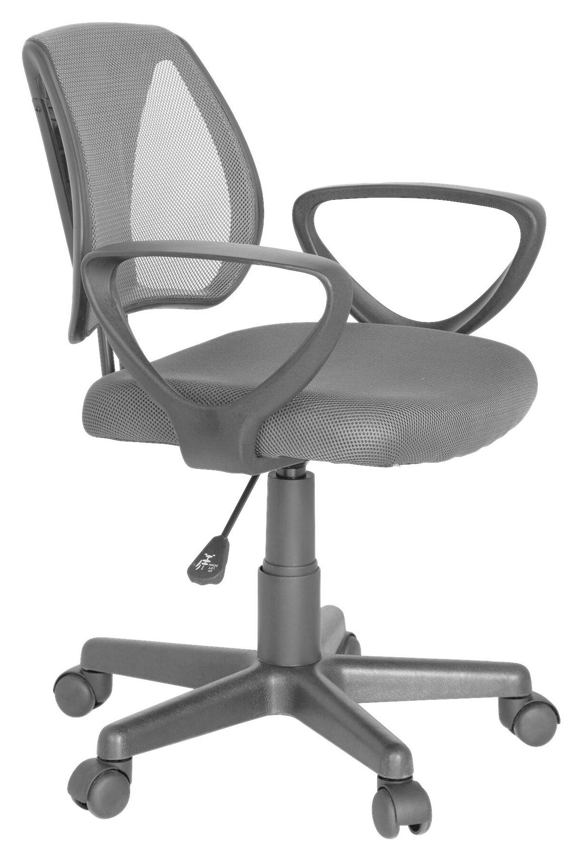 JUGENDDREHSTUHL Grau  - Grau, Basics, Kunststoff (58/75-92/45cm) - MID.YOU