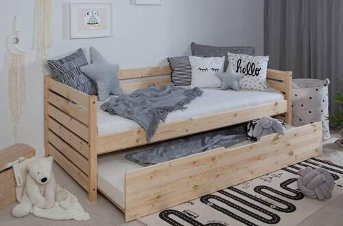 STAURAUMBETT 90/200 cm  in Naturfarben  - Naturfarben, MODERN, Holz (90/200cm) - MID.YOU
