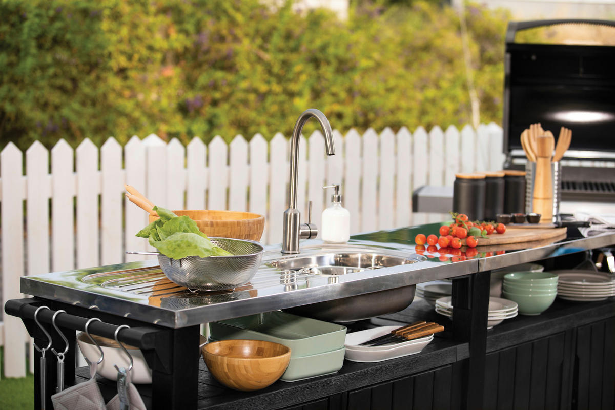 ZÁHRADNÝ BAROVÝ STÔL  - grafitová, Design, kov/plast (237/90/52cm) - Ambia Garden