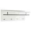 WANDGARDEROBE  in Weiß, Edelstahlfarben  - Edelstahlfarben/Weiß, Design, Holzwerkstoff/Metall (75/30/26cm) - Carryhome