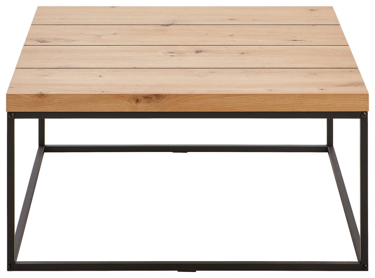 COUCHTISCH in Metall, Holzwerkstoff  - Eichefarben/Schwarz, Design, Holzwerkstoff/Metall (80/40/80cm) - P & B