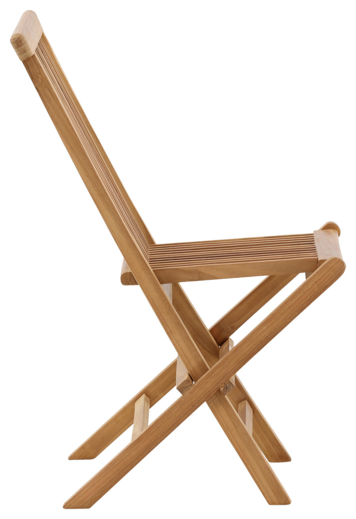 Klappstuhl 2er-Set Teakholz Teakfarben  - Teakfarben, KONVENTIONELL, Holz (47/89/62cm) - Gardenson