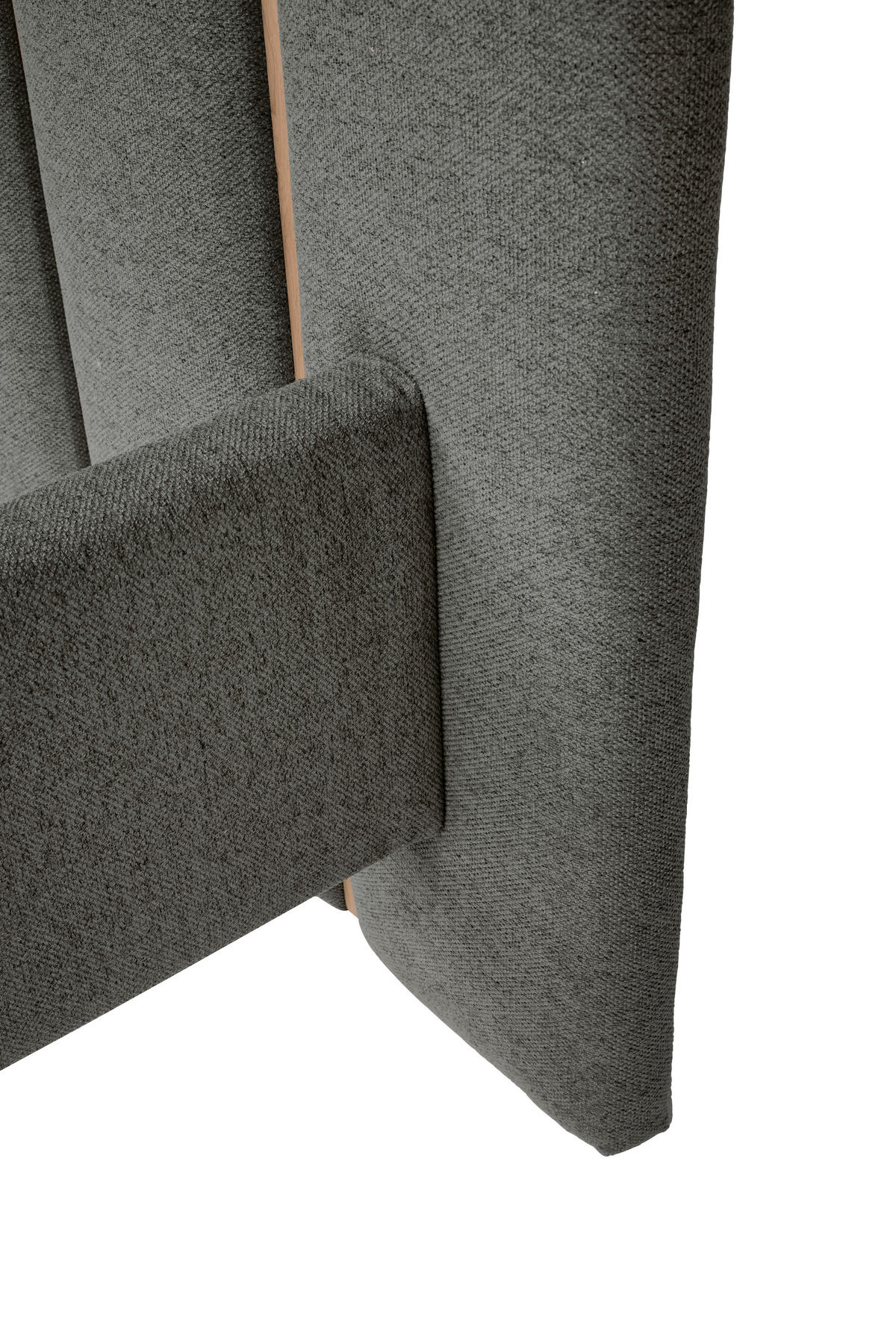 POLSTERBETT gepolstertes Kopfteil 180/200 cm  in Grau  - Eichefarben/Grau, Design, Holz/Textil (180/200cm) - Tempur