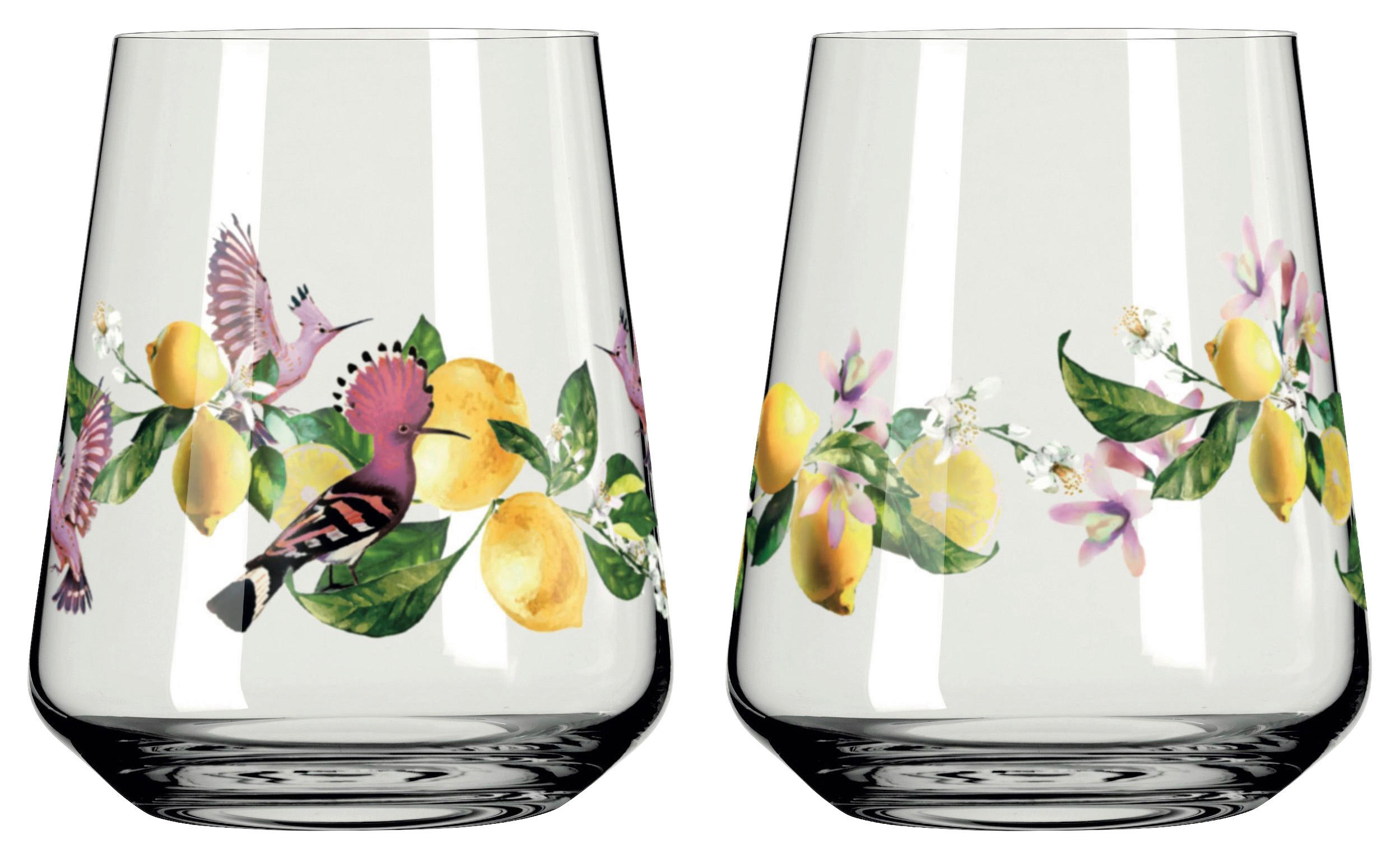 GLÄSERSET Sommertau Limoncello 2-teilig  - Transparent/Gelb, Design, Glas (9.2/11.0cm) - Ritzenhoff