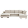 WOHNLANDSCHAFT Creme Chenille  - Chromfarben/Creme, Design, Textil/Metall (165/353/212cm) - Livetastic