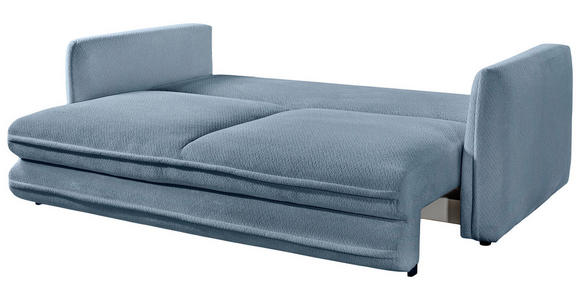 SCHLAFSOFA Struktur Blau Zierkissen, Rückenkissen, Bettkasten, Schlaffunktion, Rücken echt, Liegefläche im Originalstoff  - Blau/Schwarz, KONVENTIONELL, Kunststoff/Textil (237/94/117cm) - Carryhome